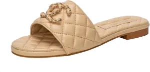 Women'S Leather Band Sandals Toe Flat Sandals Summer Shoes For Party, Park, Baech