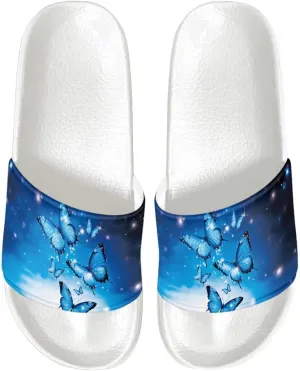 Women's Shower Shoes Fashion Non-Slip Bathroom Bedroom Sandals Slip On House Slides Lightweight Indoor Outdoor Sandals SizeUS 6-13.5