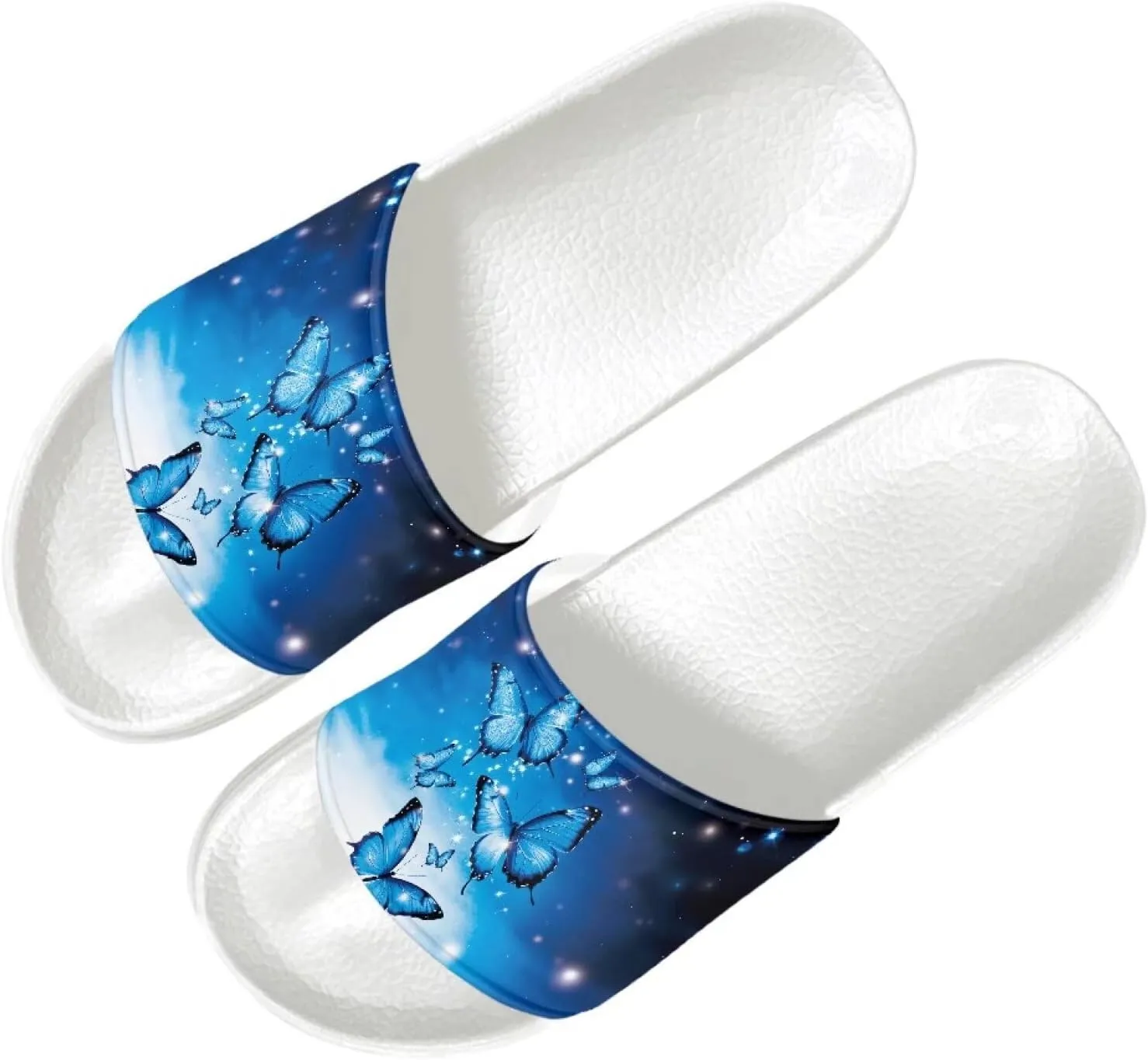 Women's Shower Shoes Fashion Non-Slip Bathroom Bedroom Sandals Slip On House Slides Lightweight Indoor Outdoor Sandals SizeUS 6-13.5