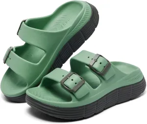Women's Slide Sandals Recovery Sport Sandals Ladies Orthotic Adjustable Thick Cushion Reduces Stress on Feet, Joints & Back Post-Exercise With Comfortable Plantar Fasciitis Arch Support