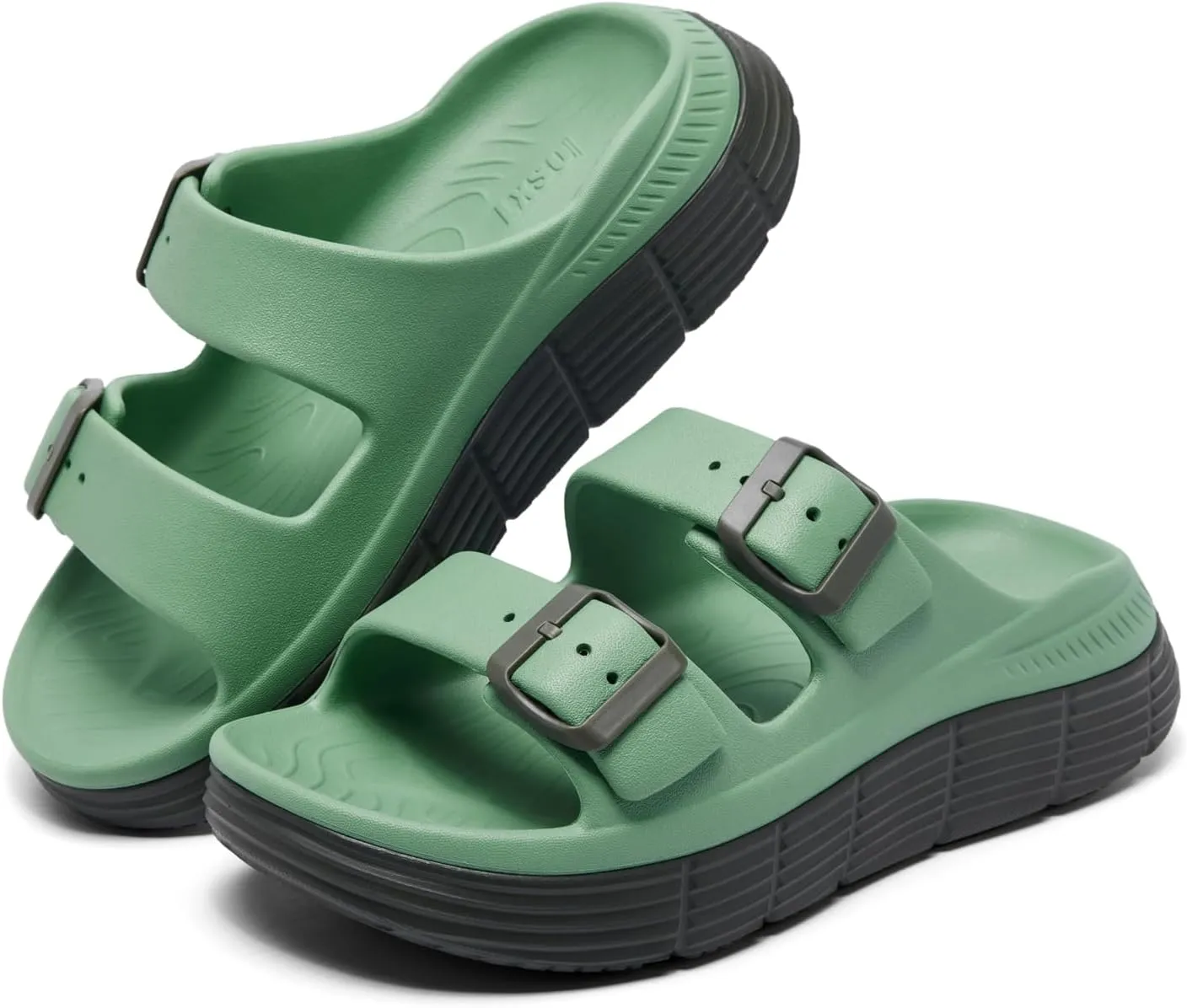 Women's Slide Sandals Recovery Sport Sandals Ladies Orthotic Adjustable Thick Cushion Reduces Stress on Feet, Joints & Back Post-Exercise With Comfortable Plantar Fasciitis Arch Support