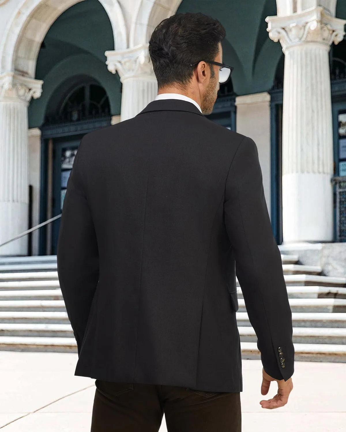 WULFUL Mens Casual Sport Coat Blazer Lightweight One Button Suit Jackets