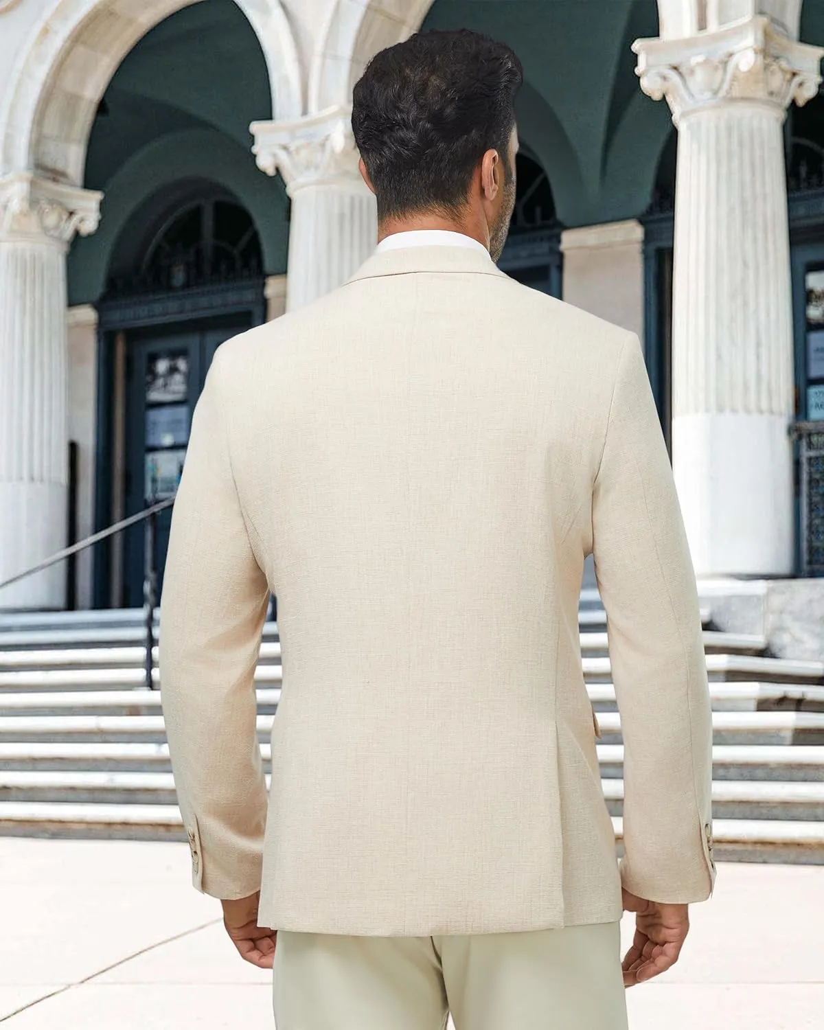 WULFUL Mens Casual Sport Coat Blazer Lightweight One Button Suit Jackets
