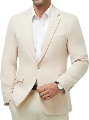 WULFUL Mens Casual Sport Coat Blazer Lightweight One Button Suit Jackets