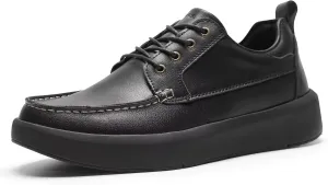 XPACS Men's Orthopedic Leather Dress Walking Shoes: Comfortable Arch Support Plantar Fasciitis Orthotic Business Tennis Oxfords, Flat Feet Casual Office Working Shoes for Foot and Heel Pain Relief