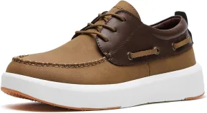 XPACS Men's Orthopedic Leather Dress Walking Shoes: Comfortable Plantar Fasciitis Arch Support Flat Feet Fashion Sneakers, Orthotic Casual Business Work Tennis Oxfords for Heel Foot Pain Relief