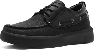XPACS Men's Orthopedic Leather Dress Walking Shoes: Comfortable Plantar Fasciitis Arch Support Flat Feet Fashion Sneakers, Orthotic Casual Business Work Tennis Oxfords for Heel Foot Pain Relief