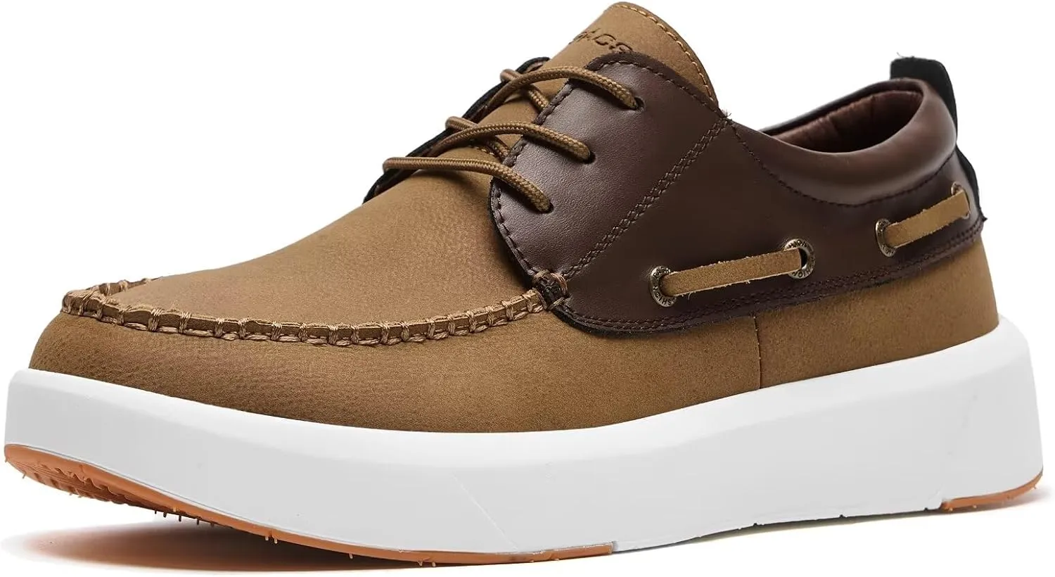 XPACS Men's Orthopedic Leather Dress Walking Shoes: Comfortable Plantar Fasciitis Arch Support Flat Feet Fashion Sneakers, Orthotic Casual Business Work Tennis Oxfords for Heel Foot Pain Relief
