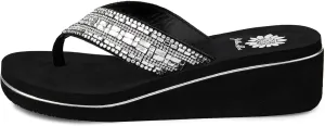 Yellow Box Women's Sunvale Wedge Sandal, Round Toe, Medium-High 2 Inch Heel, 0.75 Inch Platform Comfortable Flip-Flop