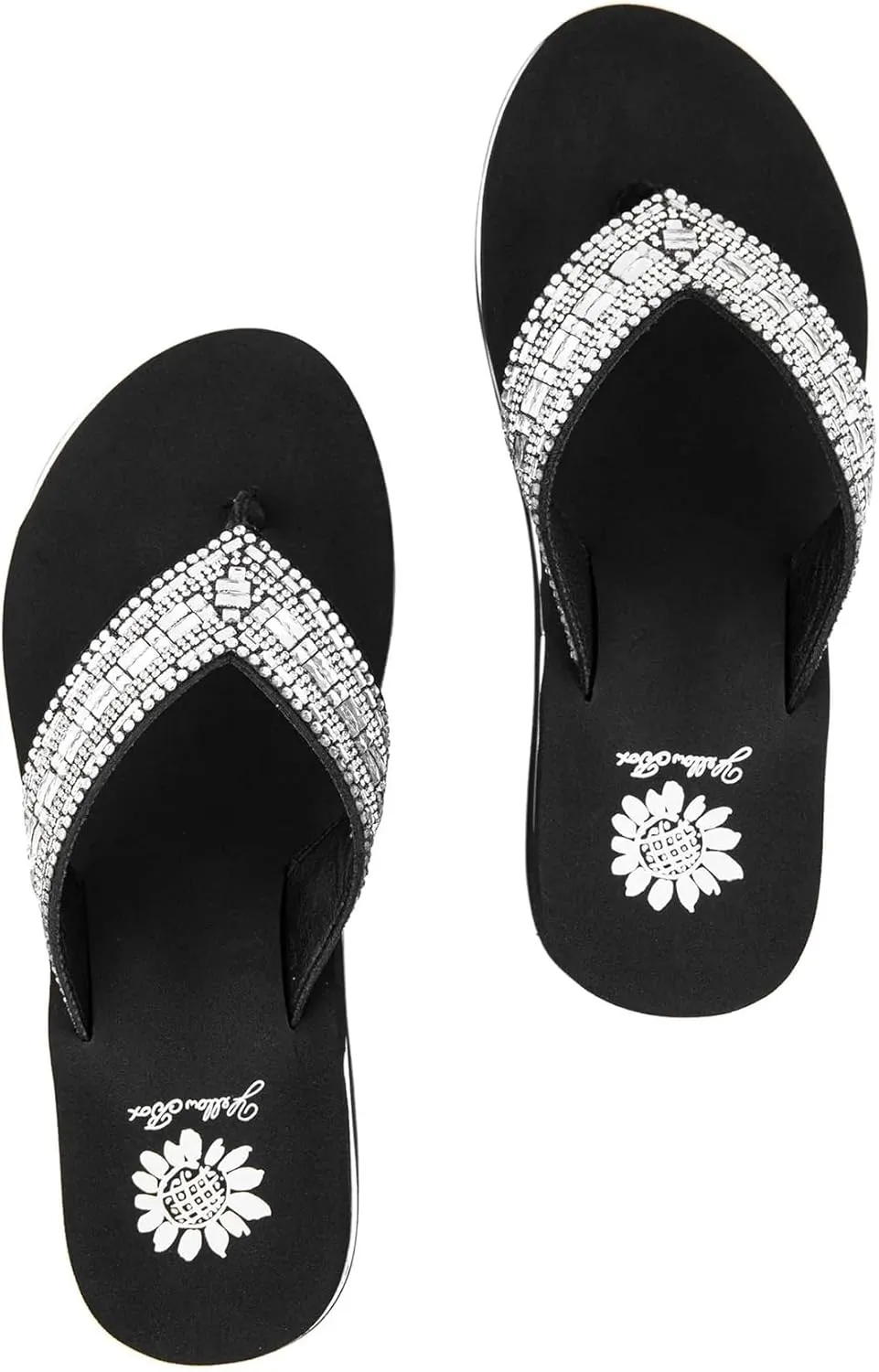 Yellow Box Women's Sunvale Wedge Sandal, Round Toe, Medium-High 2 Inch Heel, 0.75 Inch Platform Comfortable Flip-Flop