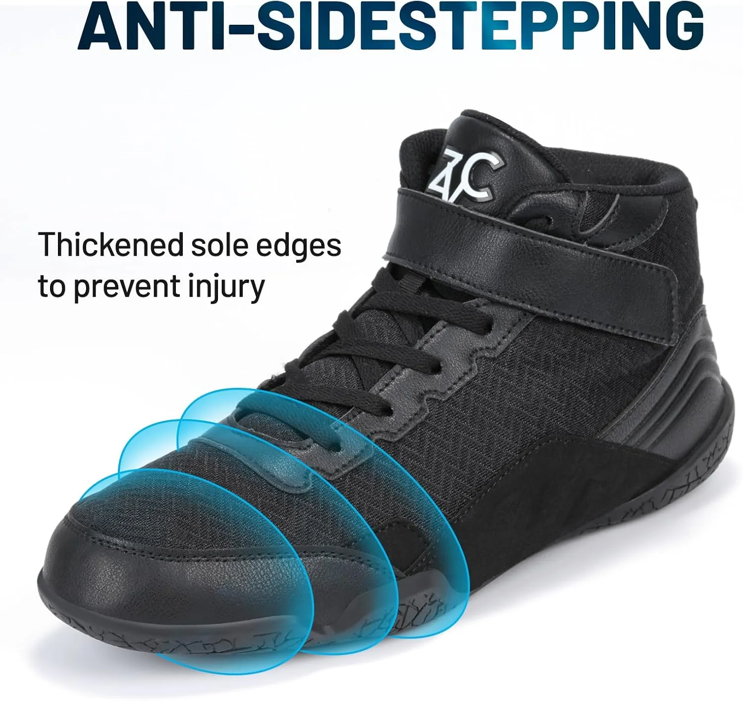 ZVC Wrestling Shoes Men Boxing Shoes for Fighting Shoes Powerlifting Bodybuilding Boots Footwear